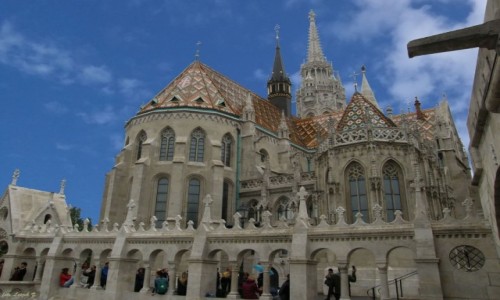 Zdjecie WGRY / Budapeszt. / Plac w. Trjcy na Wzgrzu Zamkowym. / Koci w. Macieja, widok z Baszty Rybackiej.