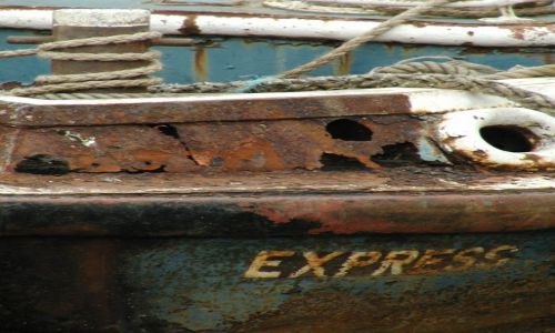 Zdjecie WIELKA BRYTANIA / Londyn / Greenwich / Nic nie trwa wiecznie - statek Express rdzewieje na brzegu Tamizy