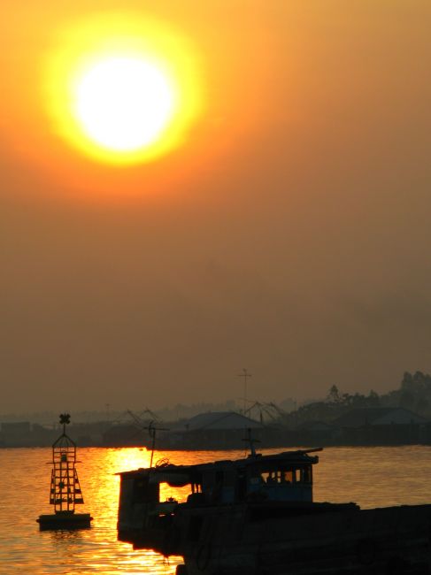 Zdjęcia: Mekong, wschod slonca na Mekongu, WIETNAM Zdjęcia: Mekong, wschod slonca na Mekongu, WIETNAM