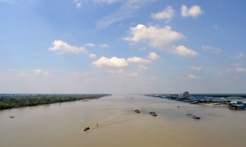 Zdjcie WIETNAM / delta Mekongu / MY tho / droga zycia