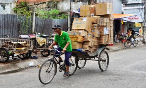 Zdjecie WIETNAM / mekong delta / Mekong dalta / Rowerzysta