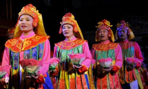 Zdjecie WIETNAM / rodkowy Wietnam / Hue, Miasto Cesarskie / Przedstawienie w Teatrze Cesarskim