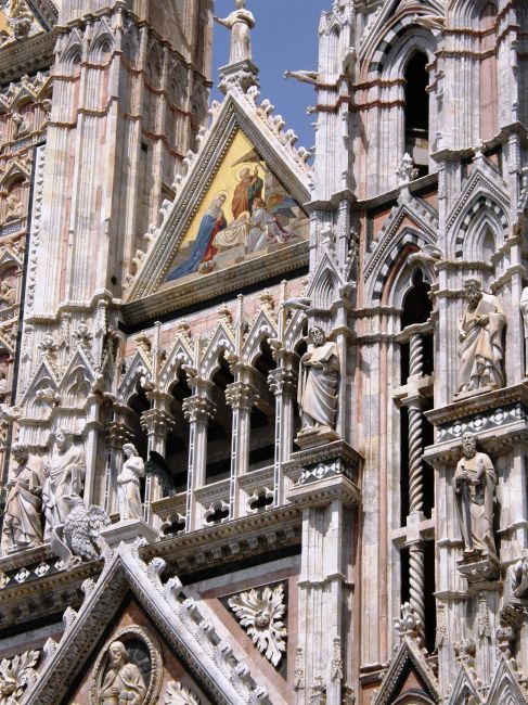 Zdjęcia: Siena, Toskania, Fasada katedry - fragment, WłOCHY Zdjęcia: Siena, Toskania, Fasada katedry - fragment, WłOCHY