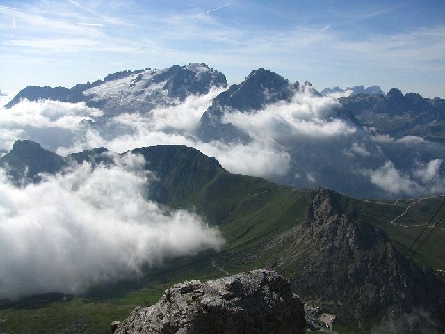 Zdjęcia: Dolomity, ., Widok z Sas Pardoi, WłOCHY Zdjęcia: Dolomity, ., Widok z Sas Pardoi, WłOCHY