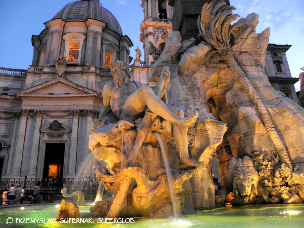 Zdjęcia: Piazza Navona, Rzym, Fontanna czterech rzek, WłOCHY Zdjęcia: Piazza Navona, Rzym, Fontanna czterech rzek, WłOCHY
