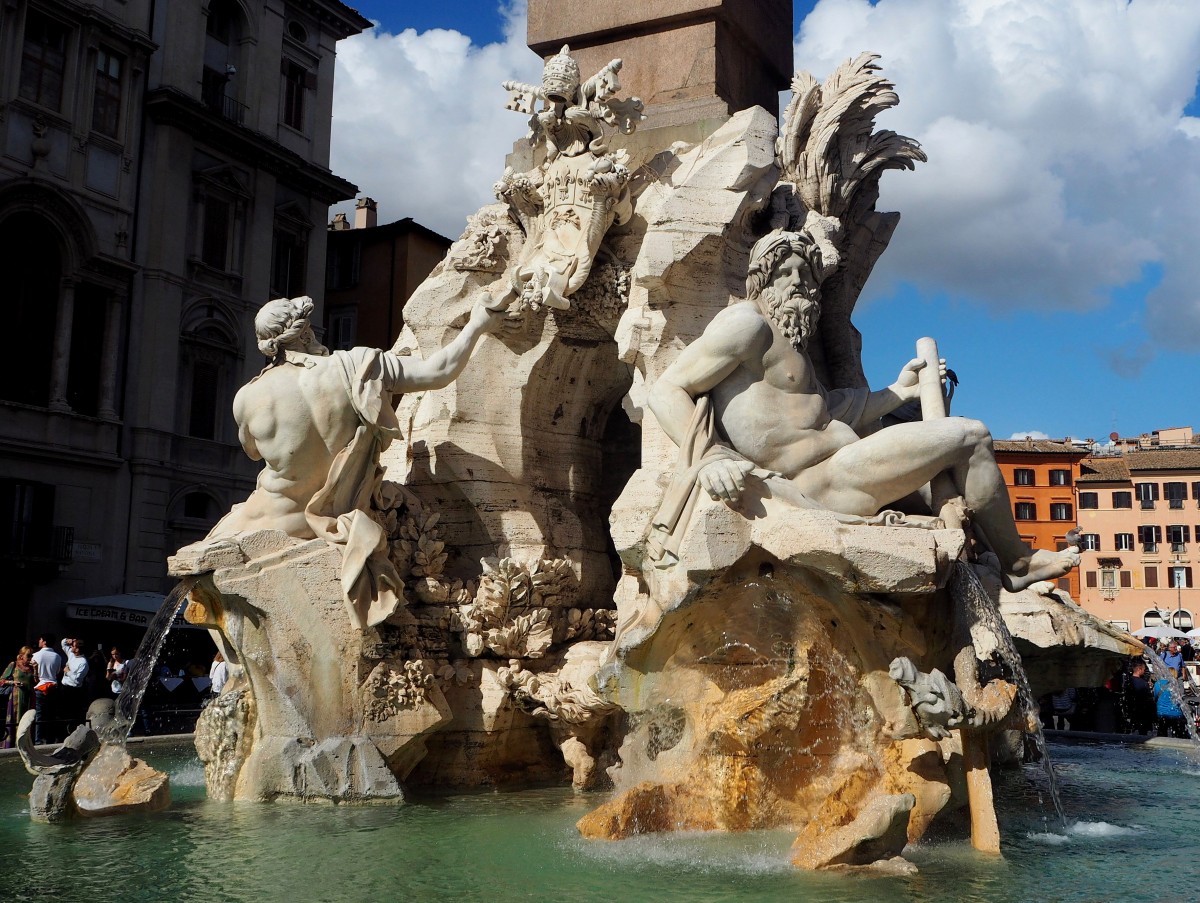 Zdjęcia: Plac Navona, Rzym, Lacjum, Fontanna Czterech Rzek, WłOCHY Zdjęcia: Plac Navona, Rzym, Lacjum, Fontanna Czterech Rzek, WłOCHY