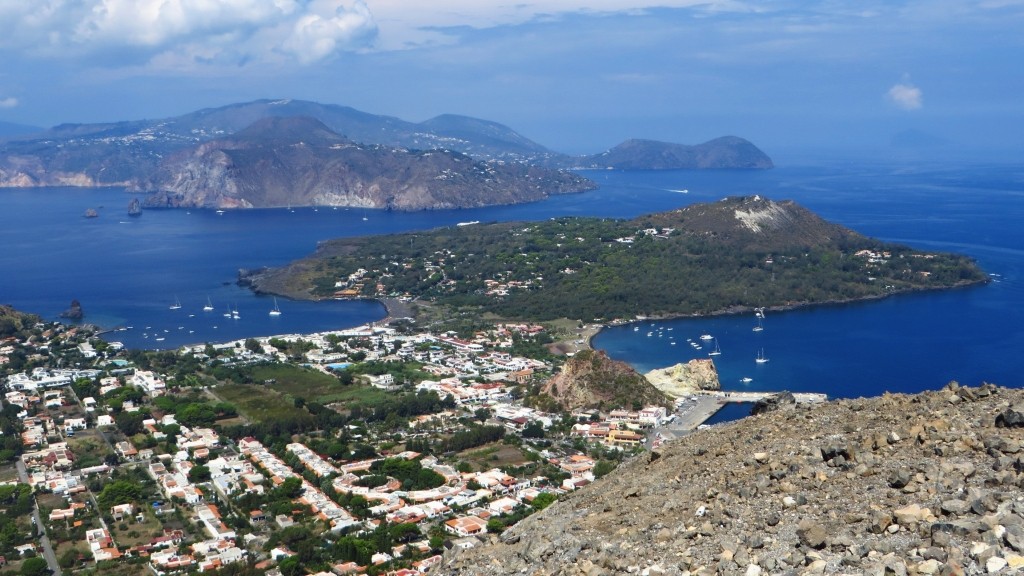 Zdjęcia: Vulcano, Wyspy Liparyjskie, widok ze szczytu wulkanu, WłOCHY Zdjęcia: Vulcano, Wyspy Liparyjskie, widok ze szczytu wulkanu, WłOCHY