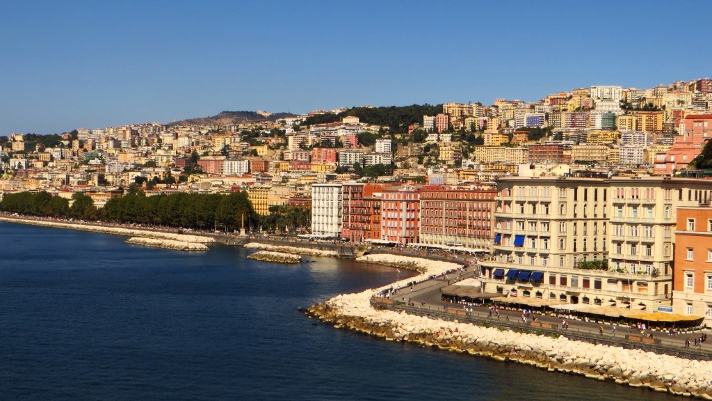 Zdjęcia: Neapol, Kampania, Neapol - widok z Castel Dell'ovo, WłOCHY Zdjęcia: Neapol, Kampania, Neapol - widok z Castel Dell'ovo, WłOCHY