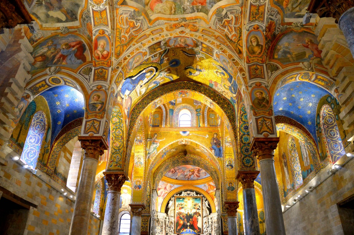 Zdjęcia: Palermo, Sycylia, Kościół Santa Maria dell’Ammiraglio  , WłOCHY Zdjęcia: Palermo, Sycylia, Kościół Santa Maria dell’Ammiraglio  , WłOCHY