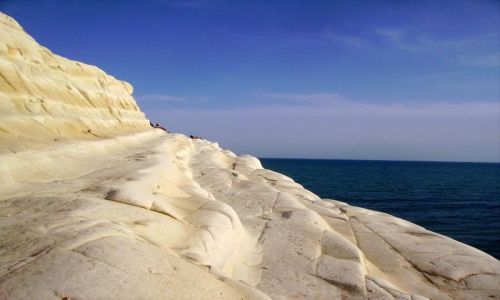Zdjecie WOCHY / Sycylia / okolice Agrigento / biae skay i bkit morza- Scala dei Turchi