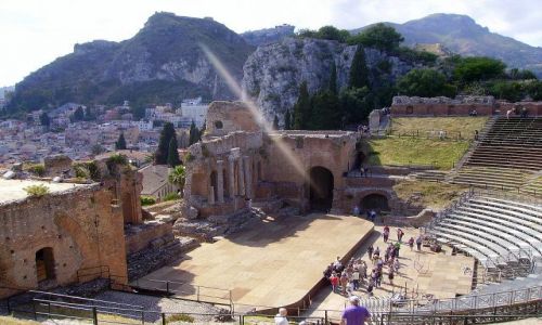 Zdjecie WOCHY / Sycylia / Taormina - Teatro Greco / odbicie jak wysanie sygnau