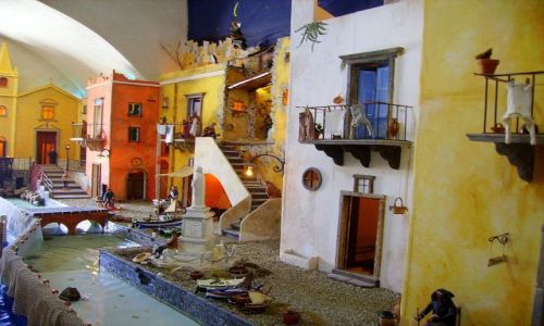 Zdjecie WOCHY / Wyspy Liparyjskie / Lipari / miniatura miasteczka wewntrz kocika