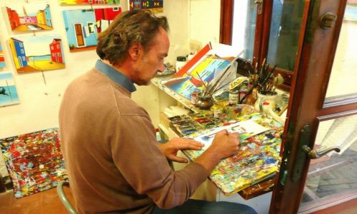 Zdjcie WOCHY / Laguna Wenecka / Burano / w pracowni malarskiej