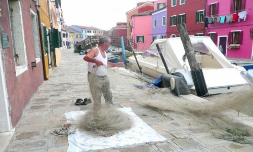 Zdjcie WOCHY / Laguna Wenecka / Burano / Przygotowanie sieci