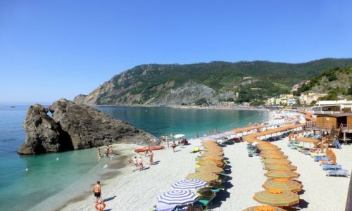 Zdjęcie WłOCHY / Liguria / Cinque  Terre / widok na plażę w Monteroso a Mare