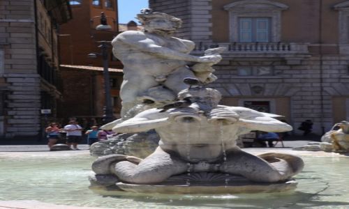 Zdjcie WOCHY / Rzym / Plac Navona / Fontanna Neptuna, detale