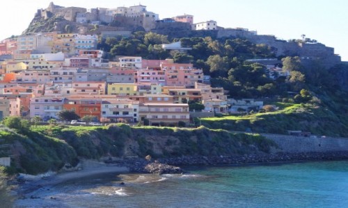 Zdjcie WOCHY / Sardynia / Castelsardo / CASTELSARDO - pereka Sardynii o zachodzie soca