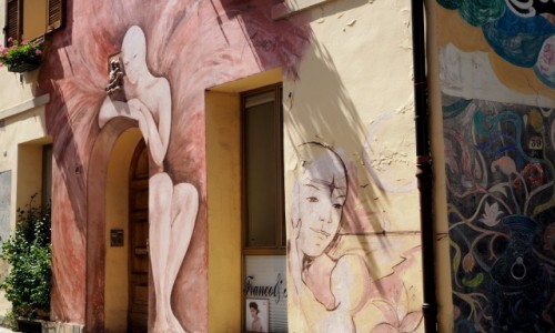Zdjcie WOCHY / Emilia-Romania / prowincja Bolonia / Murale w Dozza