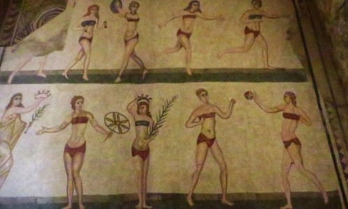 Zdjecie WOCHY / Sycylia / Villa del Casale / mozaika - dziewczyny w bikini