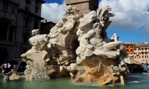 Zdjcie WOCHY / Lacjum / Plac Navona, Rzym / Fontanna Czterech Rzek