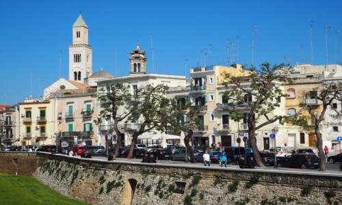 Zdj�cie W�OCHY / Apulia / Bari / Fosa z katedr� w tle