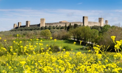Zdj�cie W�OCHY / Toskania / Monteriggioni / Monteriggioni - miasto za murem