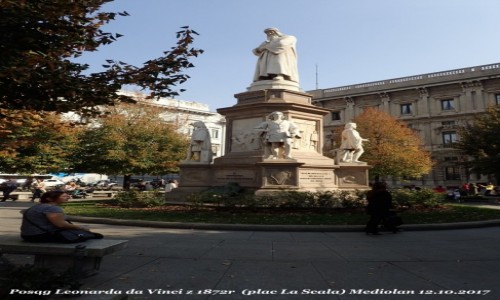 Zdjecie WOCHY / Lombardia / Mediolan / Posg Leonarda da Vinci