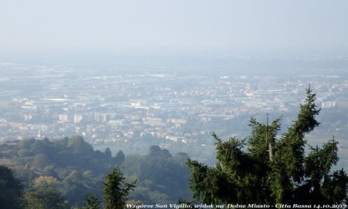 Zdjecie WOCHY / Lombardia / Bergamo - Citta Bassa (dolne miasto) / Bergamo wzgrze San Vigilio, widok na dolne miasto - Citta Bassa