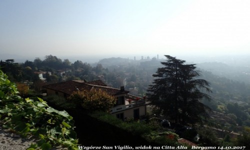 Zdjecie WOCHY / Lombardia / Bergamo - Citta Alta ( grne miasto) / Bergamo wzgrze San Vigilio, widok na grne miasto - Citta Alta
