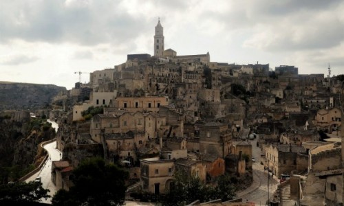 Zdjcie WOCHY / Bazylikata / Sasso Barisano obok klasztoru Sant Agostino / Matera - stare miasto nad skalnym miastem sassi