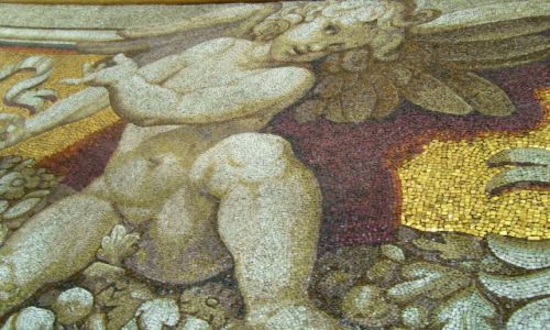 Zdjęcie WłOCHY / Rzym/Watykan / Wnętrze kopuły Bazyliki Św. Piotra / Mozaiki