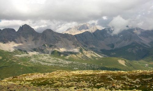 Zdjęcie WłOCHY / . / Dolomity / Widok z Col Margherita na przełęcz San Pelegrino