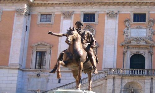 Zdjęcie WłOCHY / Lacjum / Rzym - Kapitol / Posag Marka Aureliusza