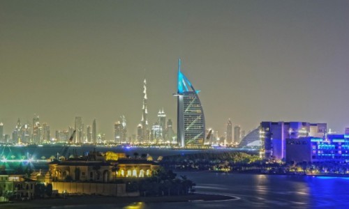 Zdjęcie ZJEDNOCZONE EMIRATY ARABSKIE / Dubaj / Dubaj / Dubaj nocą
