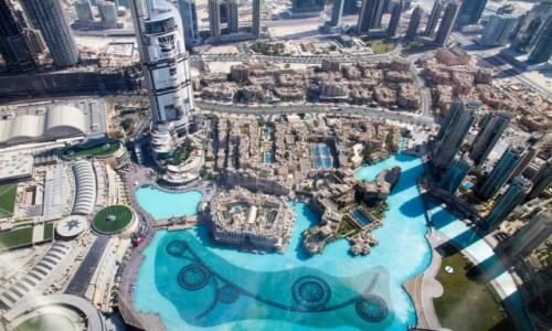 Zdjcie ZJEDNOCZONE EMIRATY ARABSKIE / Dubai / Dubai / Widok z Burdj Khalifa