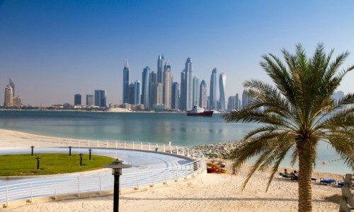 Zdjęcie ZJEDNOCZONE EMIRATY ARABSKIE / Dubai / Dubai / Plaża z widokiem