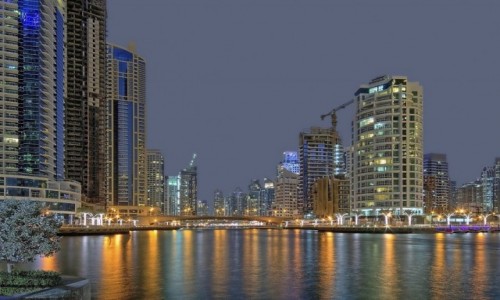 Zdjcie ZJEDNOCZONE EMIRATY ARABSKIE / Dubaj / Marina / Dubaj noc
