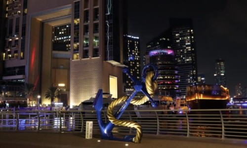Zdjcie ZJEDNOCZONE EMIRATY ARABSKIE / Dubaj / Dubai Marina / Pauza